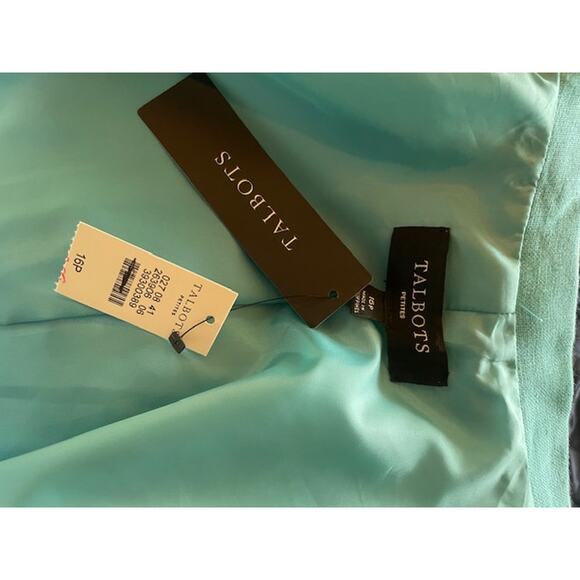 Talbots Size 16 Petite 100% Linen Jacket Teal NWT - Picture 4 of 6